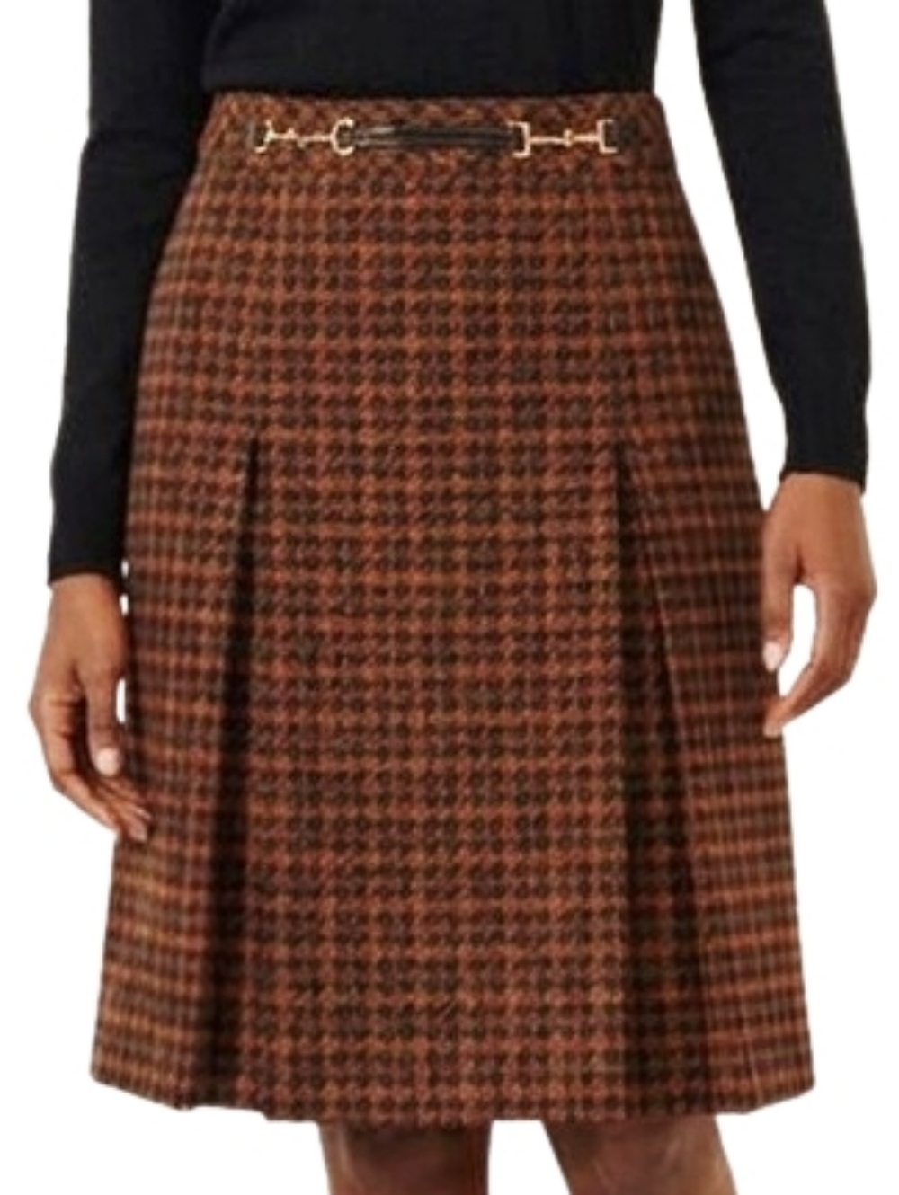 Vintage CELINE PARIS Orly Wool Pleated Skirt